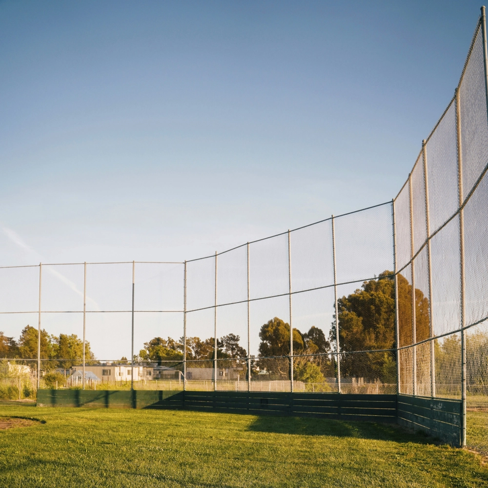 Ball park high chain link fence installation in miami valley oh