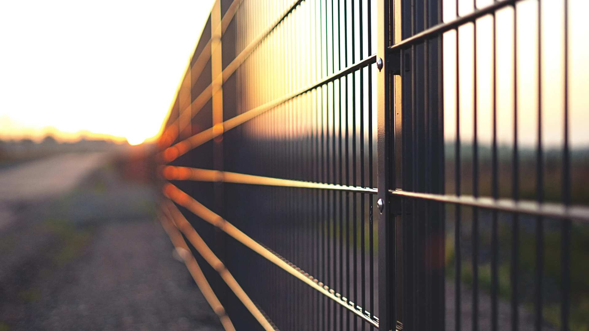Close up view of iron fence installation in miami valley oh