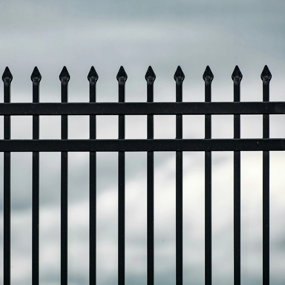 Close up view of the aluminum fence in miami valley oh