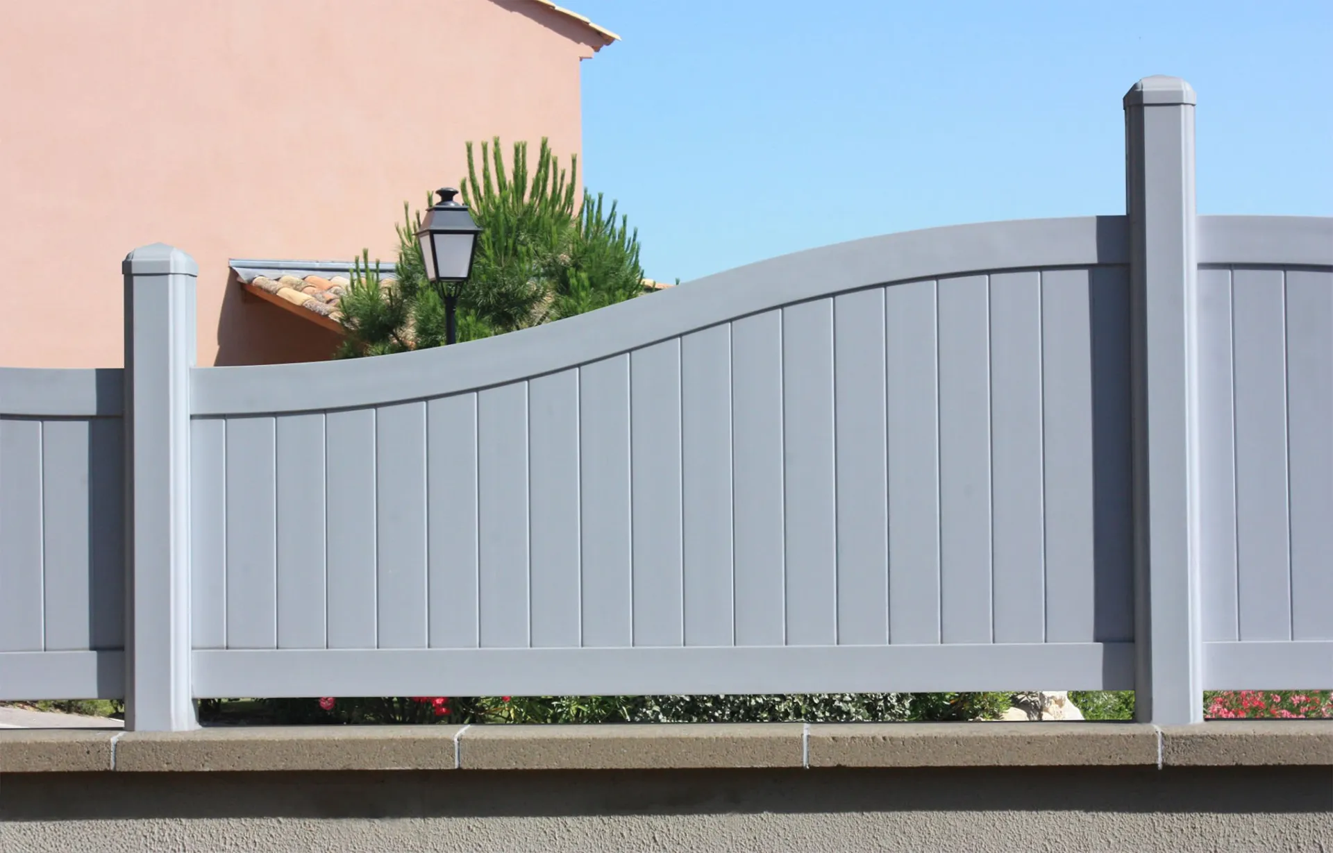 Fence vinyl panels fixed on a wall closed garden in miami valley oh