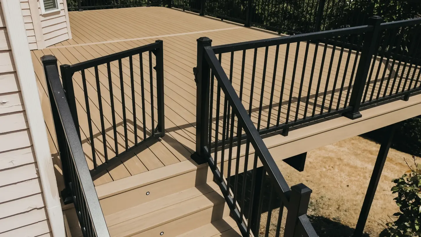 Deck Railing in Miami Valley, OH | Wood, Aluminum & Composite Styles | Tom's Mulch Fence & Deck
